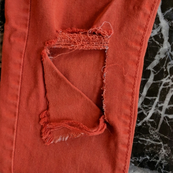 High Waisted Red Pants - Picture 2 of 3